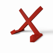 Platenstandaard kruis, vinyl houder gekleurd - Afbeelding 3