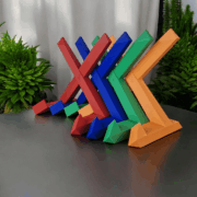 Platenstandaard kruis, vinyl houder gekleurd - Afbeelding 2